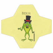 Funny Frosch mit Top-Hut-Cartoon Fußball (Flach)