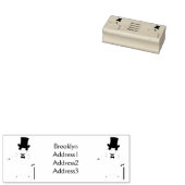 Funny Frosch mit Top-Hut-Cartoon Gummistempel (Stempel)