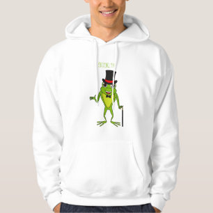 Funny Frosch mit Top-Hut-Cartoon Hoodie