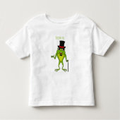 Funny Frosch mit Top-Hut-Cartoon Kleinkind T-shirt (Vorderseite)