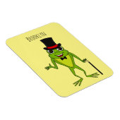 Funny Frosch mit Top-Hut-Cartoon Magnet (Rechte Seite)