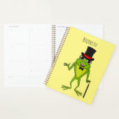 Funny Frosch mit Top-Hut-Cartoon Planer (Anzeige)
