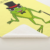 Funny Frosch mit Top-Hut-Cartoon Sherpadecke (3/4)