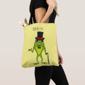 Funny Frosch mit Top-Hut-Cartoon Tasche (Von Nahem)