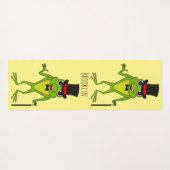 Funny Frosch mit Top-Hut-Cartoon Yogamatte (Rückseite (Horizontal))