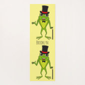 Funny Frosch mit Top-Hut-Cartoon Yogamatte (Rückseite)
