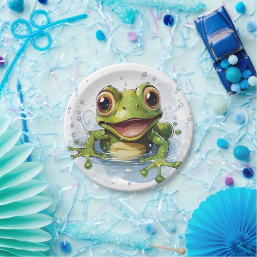 Funny Frosch Pappteller (Party)