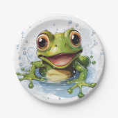 Funny Frosch Pappteller (Vorderseite)