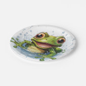Funny Frosch Pappteller (Schrägansicht)