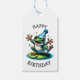 Funny Frosch thematisierte Geburtstag zu und von Geschenkanhänger