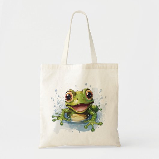 Funny Frosch Tragetasche (Vorne)