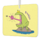 Funny Frosch und Fliege Cartoon Autolufterfrischer (Links)