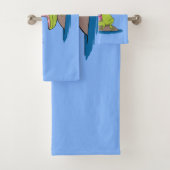 Funny Frosch und Fliege Cartoon Badhandtuch Set (Insitu)