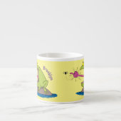 Funny Frosch und Fliege Cartoon Espressotasse (Vorderseite)