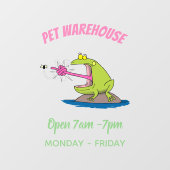 Funny Frosch und Fliege Cartoon Fensteraufkleber (Blatt)