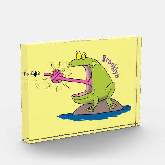 Funny Frosch und Fliege Cartoon Fotoblock (Links)
