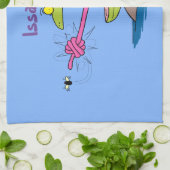 Funny Frosch und Fliege Cartoon Geschirrtuch (Gefaltet)