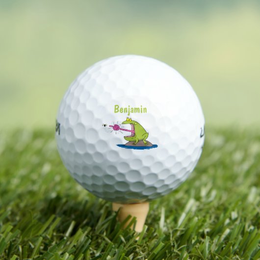 Funny Frosch und Fliege Cartoon Golfball (Insitu T-Shirt)