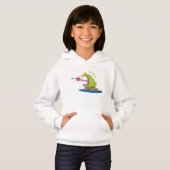 Funny Frosch und Fliege Cartoon Hoodie (Vorne ganz)