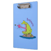 Funny Frosch und Fliege Cartoon Klemmbrett (Links)
