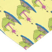 Funny Frosch und Fliege Cartoon Kurzer Tischläufer (Ecke)