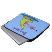 Funny Frosch und Fliege Cartoon Laptopschutzhülle (Vorne Knopf)