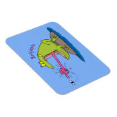 Funny Frosch und Fliege Cartoon Magnet (Rechte Seite)