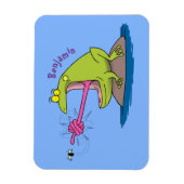 Funny Frosch und Fliege Cartoon Magnet (Vertikal)