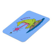 Funny Frosch und Fliege Cartoon Magnet (Linke Seite)