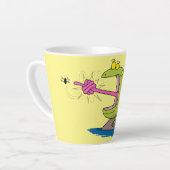 Funny Frosch und Fliege Cartoon Milchtasse (Linke Ecke)