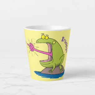 Funny Frosch und Fliege Cartoon Milchtasse