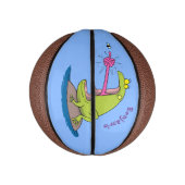 Funny Frosch und Fliege Cartoon Mini Basketball (Vertikal)