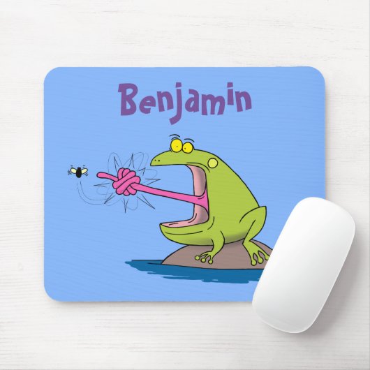Funny Frosch und Fliege Cartoon Mousepad (Mit Mouse)
