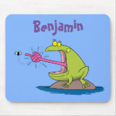 Funny Frosch und Fliege Cartoon Mousepad (Vorne)