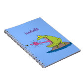 Funny Frosch und Fliege Cartoon Notizblock (Rechte Seite)