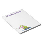 Funny Frosch und Fliege Cartoon Notizblock (angewinkelt)