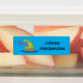 Funny Frosch und Fliege Cartoon personalisiert Etiketten (Befestigt)