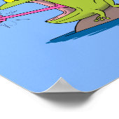 Funny Frosch und Fliege Cartoon Poster (Ecke)