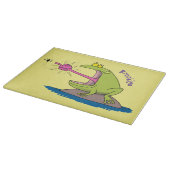 Funny Frosch und Fliege Cartoon Schneidebrett (Ecke)