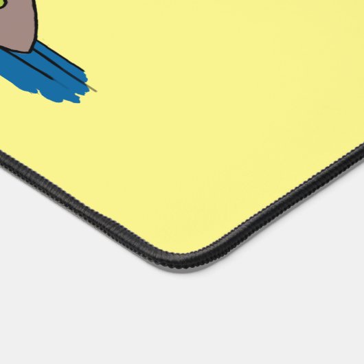 Funny Frosch und Fliege Cartoon Schreibtischunterlage (Ecke)