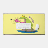 Funny Frosch und Fliege Cartoon Schreibtischunterlage (Tastatur & Maus)