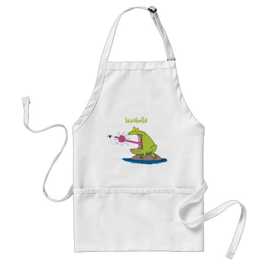 Funny Frosch und Fliege Cartoon Schürze (Vorne)