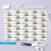 Funny Frosch und Fliege Cartoon Seidenpapier (Handwerk)