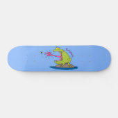 Funny Frosch und Fliege Cartoon Skateboard (Horizontal)