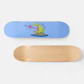 Funny Frosch und Fliege Cartoon Skateboard (Horizontal)