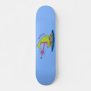 Funny Frosch und Fliege Cartoon Skateboard