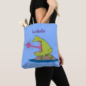 Funny Frosch und Fliege Cartoon Tasche (Von Nahem)