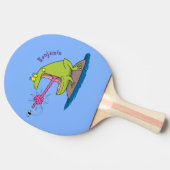 Funny Frosch und Fliege Cartoon Tischtennis Schläger (Seitenansicht)