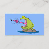 Funny Frosch und Fliege Cartoon Visitenkarte (Rückseite)