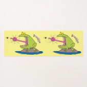 Funny Frosch und Fliege Cartoon Yogamatte (Rückseite (Horizontal))